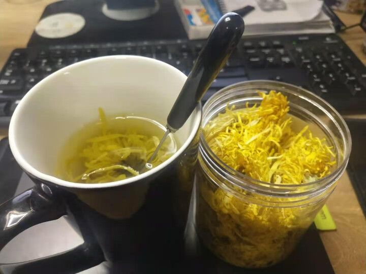 金丝皇菊 菊花茶一朵一杯黄菊黄山 可搭配怀宁菊散装婺源大菊花灵菊 非特级高山富硒庐山金菊修水 1罐【约60朵】怎么样，好用吗，口碑，心得，评价，试用报告,第2张