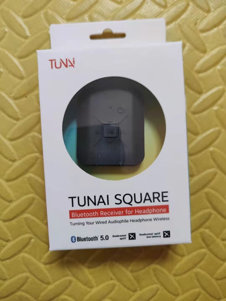 TUNAI Square AptX低延迟蓝牙耳放无线蓝牙放大器游戏吃鸡蓝牙接收器可插有线耳机 黑色 Square音乐小方,第2张