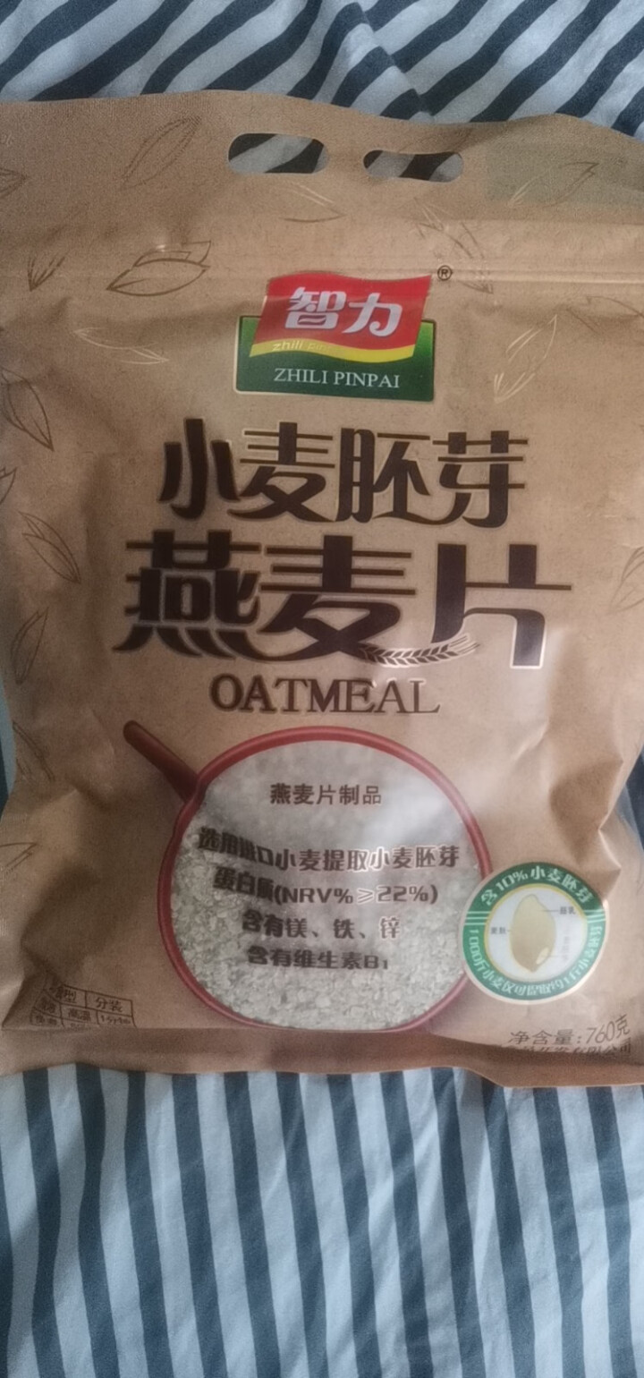 智力小麦胚芽燕麦片早餐食品原味无糖精冲饮即食营养健身代餐养胃 760g小麦胚芽麦片 x1袋怎么样，好用吗，口碑，心得，评价，试用报告,第2张