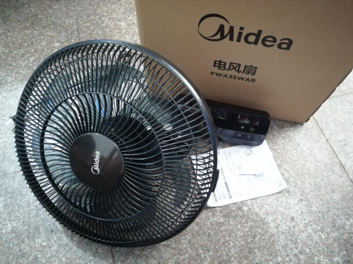 美的（Midea） 壁扇挂壁式电风扇家用餐厅遥控壁挂台式墙壁工业摇头挂式大风扇节能宿舍电扇办公室车间 七叶遥控款怎么样，好用吗，口碑，心得，评价，试用报告,第2张