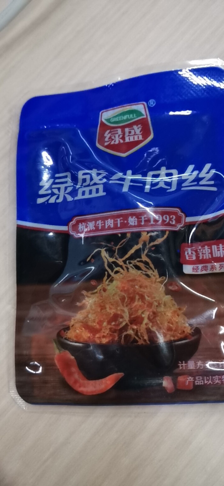 绿盛牛肉丝40g休闲网红零食小吃香辣味烧烤味办公室独立零食小包装牛肉熟食办公室独立包装即食小吃 40g牛肉丝*1怎么样，好用吗，口碑，心得，评价，试用报告,第2张