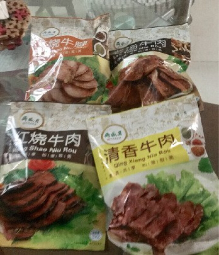 月盛斋 酱牛肉卤牛肉熟食 传统北京清真老字号熟牛肉即食真空 特产零食小吃200g*4包 中华老字号 【清香牛肉+老汤牛肉+红烧牛肉+红烧牛腱】怎么样，好用吗，口,第2张