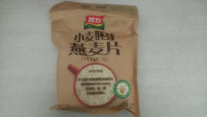 智力小麦胚芽燕麦片早餐食品原味无糖精冲饮即食营养健身代餐养胃 760g小麦胚芽麦片 x1袋怎么样，好用吗，口碑，心得，评价，试用报告,第3张