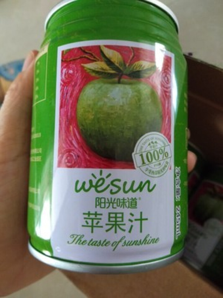 【100%苹果汁】阳光味道 100%苹果汁245ml 纯果汁0脂低卡不加糖饮品 100%苹果汁245ml×3罐怎么样，好用吗，口碑，心得，评价，试用报告,第2张