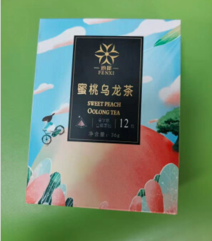 粉犀 蜜桃乌龙茶包 组合蜜桃白桃乌龙茶水果茶包三角包桂花茉莉花乌龙茶茶颜泡水喝的悦色果粒茶包量贩装 蜜桃乌龙茶【1盒装】怎么样，好用吗，口碑，心得，评价，试用报,第2张