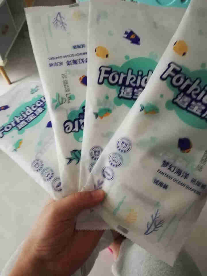 适宝康·Forkidcare 梦幻海洋纸尿裤试用装L码*4片 适合9,第2张