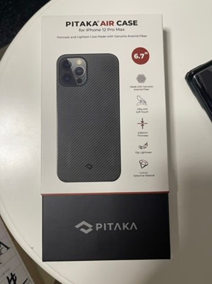 PITAKA苹果iPhone12/Pro/Max/mini手机壳凯夫拉细纹碳纤维magsafe保护套 iPhone12 Pro Max【非磁吸款】怎么样，好用吗,第2张