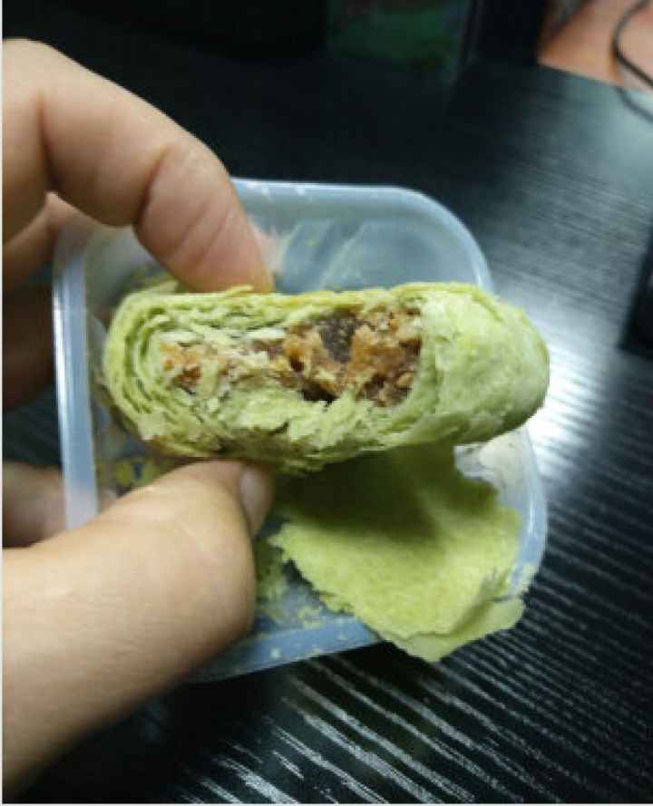 【十堰扶贫馆】泓星绿茶饼 手工五仁酥饼 早餐饼 烧饼 下午茶点心糕点 4枚盒装240g怎么样，好用吗，口碑，心得，评价，试用报告,第2张