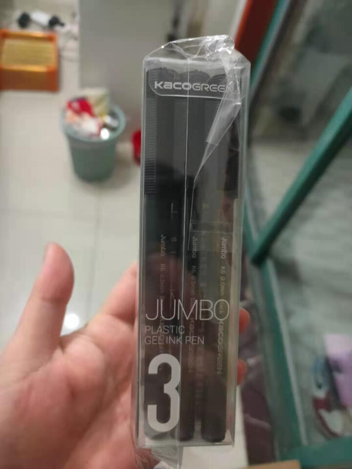 KACO 珍宝JUMBO大容量中性笔 学生办公用品巨能写0.5黑芯耐用速干K6 黑色三支装*3怎么样，好用吗，口碑，心得，评价，试用报告,第4张