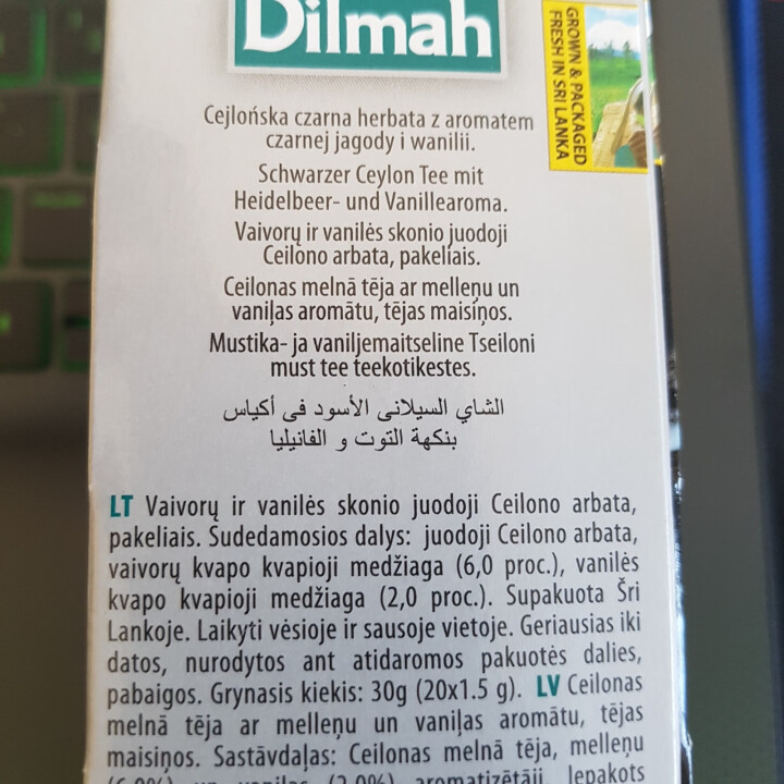 迪尔玛红茶包Dilmah斯里兰卡红茶原装进口红茶包茶叶礼盒装水果茶圣诞礼物蓝莓香草味20*1.5g 蓝莓味怎么样，好用吗，口碑，心得，评价，试用报告,第4张