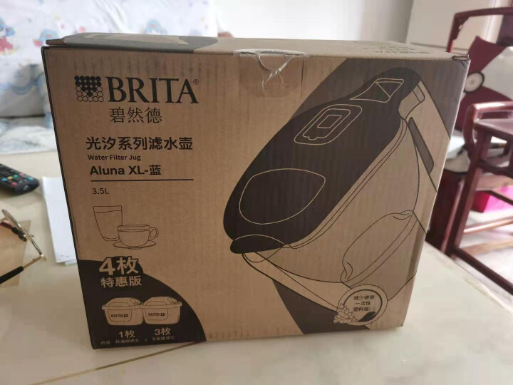 碧然德（BRITA）环保版过滤净水器 家用滤水壶 净水壶Aluna光汐系列 3.5L(蓝)+去水垢专家版滤芯 3枚装怎么样，好用吗，口碑，心得，评价，试用报告,第2张