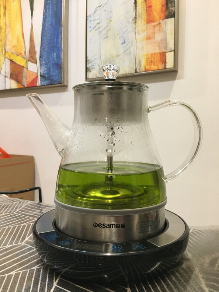 必盛 黑茶壶煮茶器蒸汽喷淋玻璃壶电热水壶电煮茶壶全自动保温泡茶养生壶1L配滤网 ZC1018怎么样，好用吗，口碑，心得，评价，试用报告,第6张