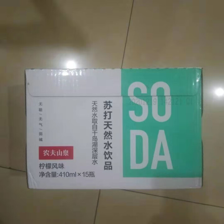 农夫山泉苏打天然水饮品白桃风味/柠檬风味农夫山泉苏打水饮料410ml*15瓶整箱装 柠檬风味410ml*15瓶怎么样，好用吗，口碑，心得，评价，试用报告,第2张