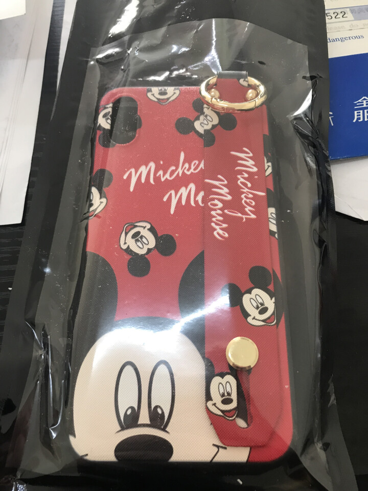 MEKS iPhone x手机壳xr布纹xs max个性腕带支架苹果7/8 plus全包防摔硅胶软壳 红色米奇 iPhone x怎么样，好用吗，口碑，心得，评价,第2张