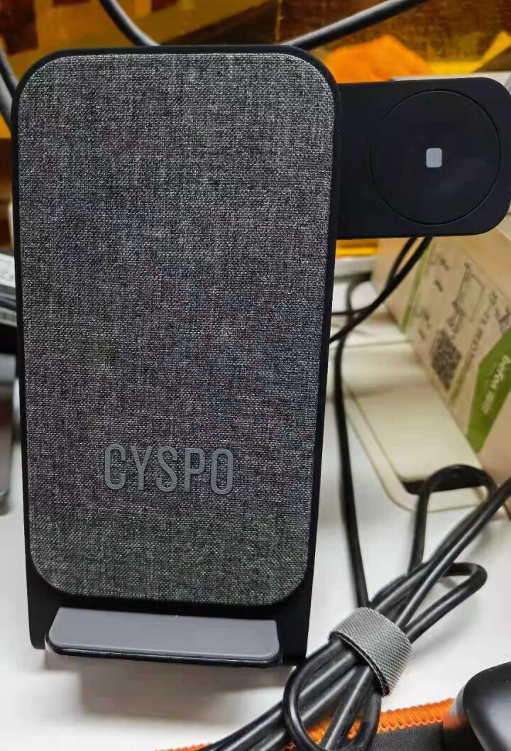 CYSPO 苹果三合一无线充电器 苹果Iphone12手机/手机/手表/TWS耳机/立式无线充电支架 黑色怎么样，好用吗，口碑，心得，评价，试用报告,第2张