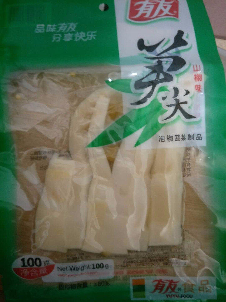 有友 泡椒凤爪泡椒味休闲零食 山椒味笋尖100g怎么样，好用吗，口碑，心得，评价，试用报告,第4张