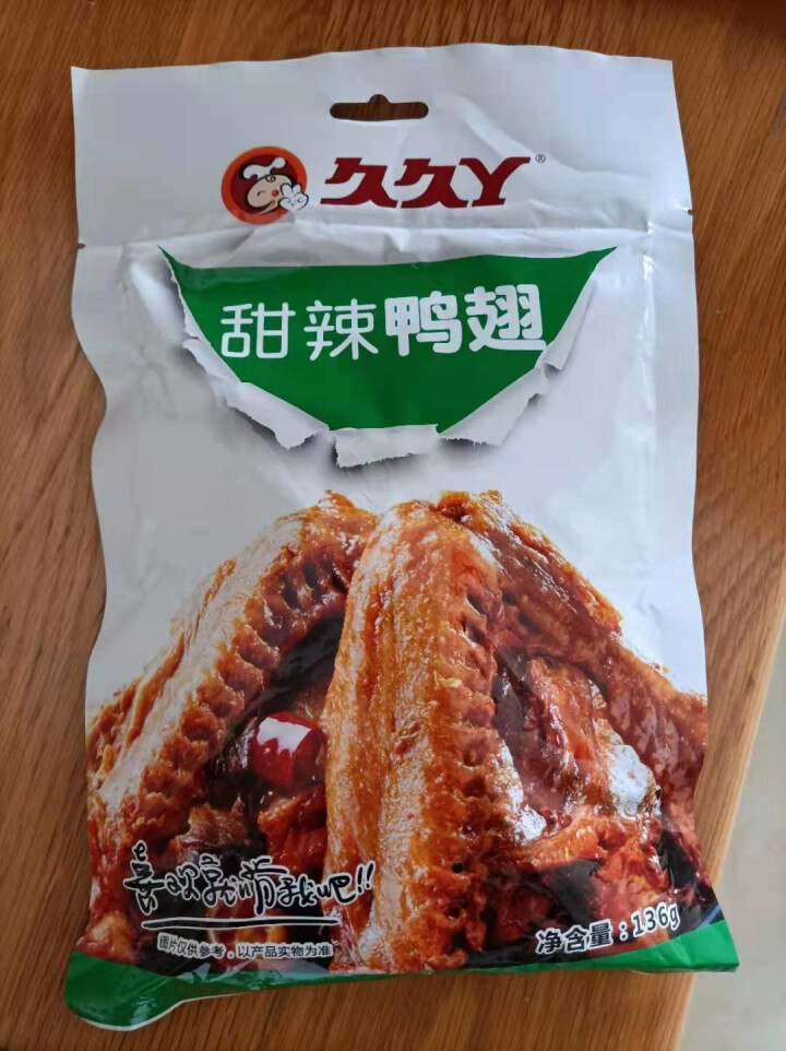 久久丫 休闲零食 肉干肉脯 甜辣卤味小吃鸭翅 熟食袋装 甜辣鸭翅136g/袋 甜辣鸭翅136g*1袋怎么样，好用吗，口碑，心得，评价，试用报告,第2张