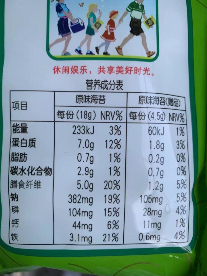 美好时光 海苔18克*2袋装 儿童美味零食即食紫菜原味拌饭家庭休闲零食 18克*2袋怎么样，好用吗，口碑，心得，评价，试用报告,第4张