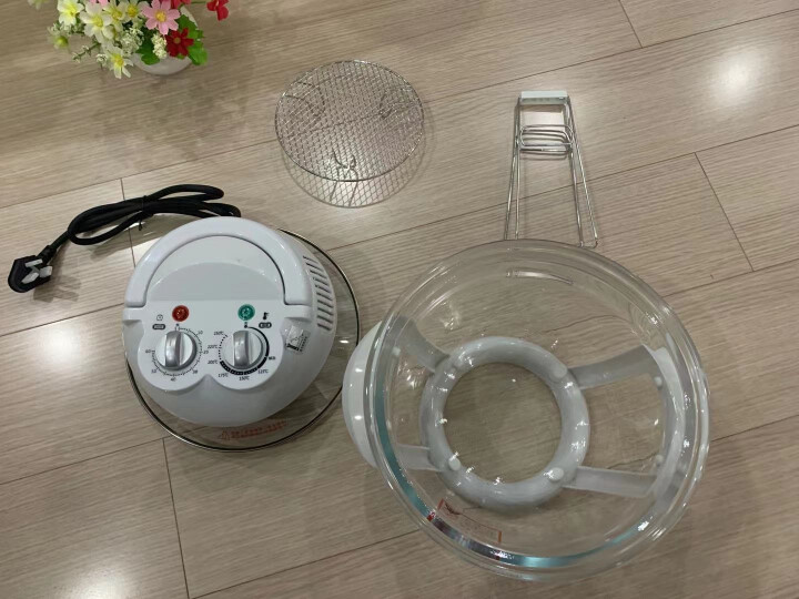 Hometech（宏泰科）空气炸锅家用3.5L容量玻璃无油低脂电炸锅可视多功能一人食薯条机光波煮食炉 白色 颜色怎么样，好用吗，口碑，心得，评价，试用报告,第2张