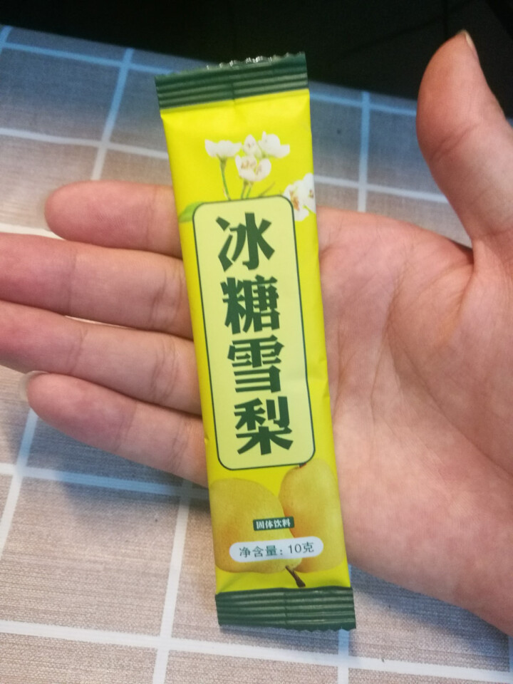 花老板 冰糖雪梨茶 速溶颗粒夏季茶冲饮固体饮料 冰糖雪梨100g（10g*10小包）怎么样，好用吗，口碑，心得，评价，试用报告,第3张