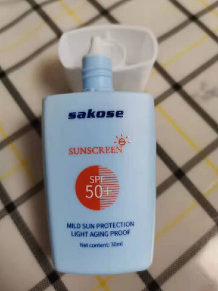 sakose防晒霜女隔离二合一 儿童蓝胖子物理防晒乳 敏感肌脸部男士SPF50+ 30ml怎么样，好用吗，口碑，心得，评价，试用报告,第4张