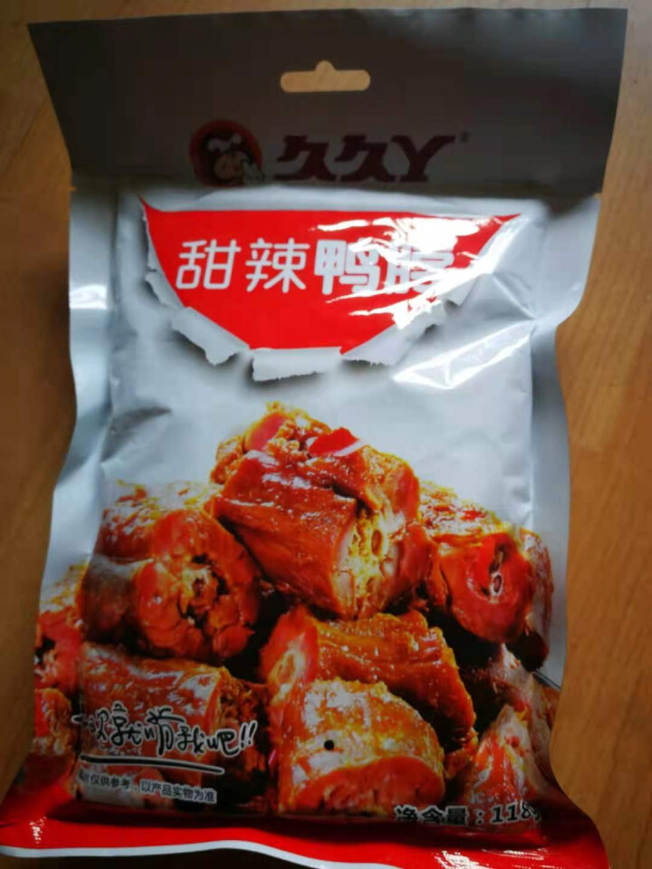 久久丫 休闲零食 肉干肉脯 甜辣卤味小吃鸭脖子 熟食袋装 甜辣鸭脖118g/袋 甜辣鸭脖118g*1袋怎么样，好用吗，口碑，心得，评价，试用报告,第2张