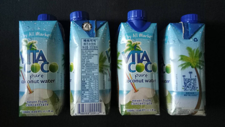 唯他可可（Vita Coco）天然椰子水进口NFC果汁饮料330ml*4瓶怎么样，好用吗，口碑，心得，评价，试用报告,第5张