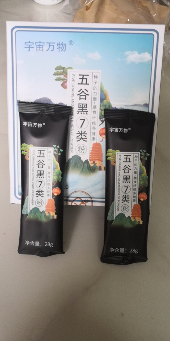 宇宙万物 五谷杂粮冲泡即食谷物营养膳食代餐粉 五谷黑7类(1盒10袋)怎么样，好用吗，口碑，心得，评价，试用报告,第3张