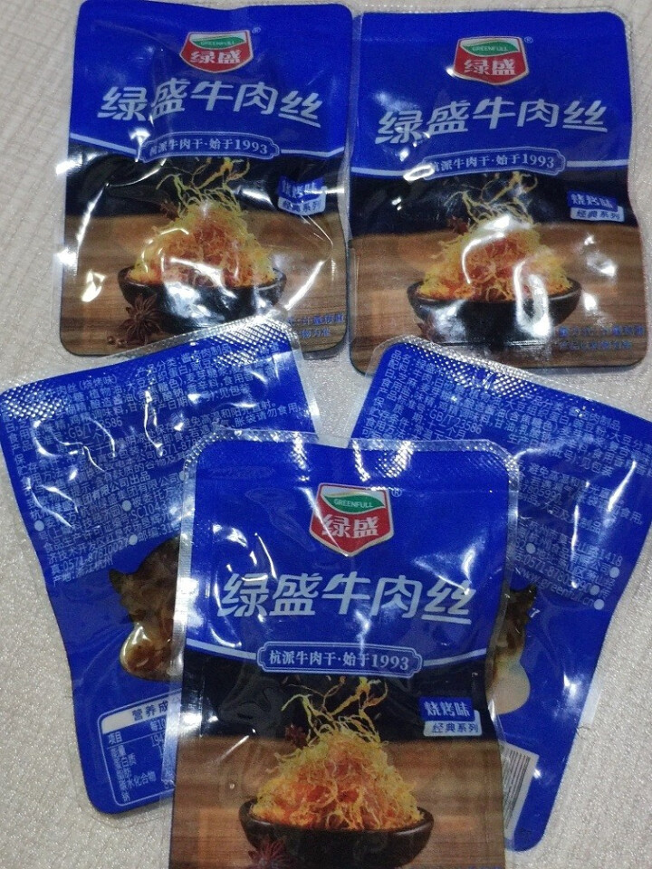 绿盛牛肉丝40g休闲网红零食小吃香辣味烧烤味办公室独立零食小包装牛肉熟食办公室独立包装即食小吃 40g牛肉丝*1怎么样，好用吗，口碑，心得，评价，试用报告,第3张