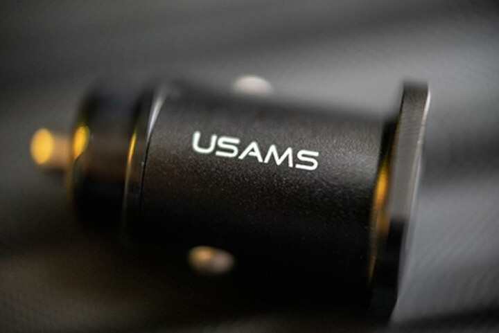 USAMS 车载充电器 车充点烟器迷你金属4.8A快充双USB一拖二汽车充电头苹果小米华为手机通用 【金属迷你款黑色】4.8A双USB闪充怎么样，好用吗，口碑，,第2张