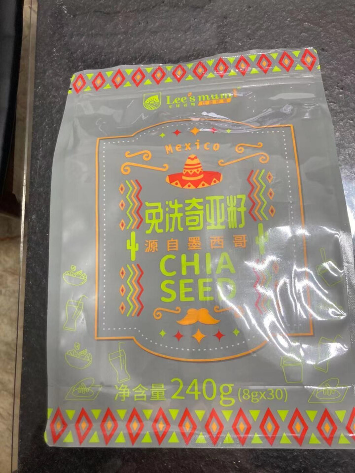 乐食麦（Lee's mum） 墨西哥进口免洗奇亚籽 即食代餐饱腹 Chia Seed鼠尾草种子奇亚籽冲饮 分享装8g*30条怎么样，好用吗，口碑，心得，评价，试,第2张