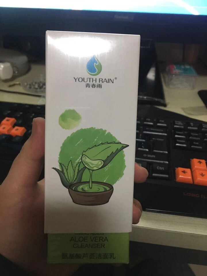 青春雨（YOUTH RAIN）氨基酸芦荟洁面乳100ml 洗面奶男女通用 保湿补水 控油祛痘深层清洁 1支装怎么样，好用吗，口碑，心得，评价，试用报告,第4张