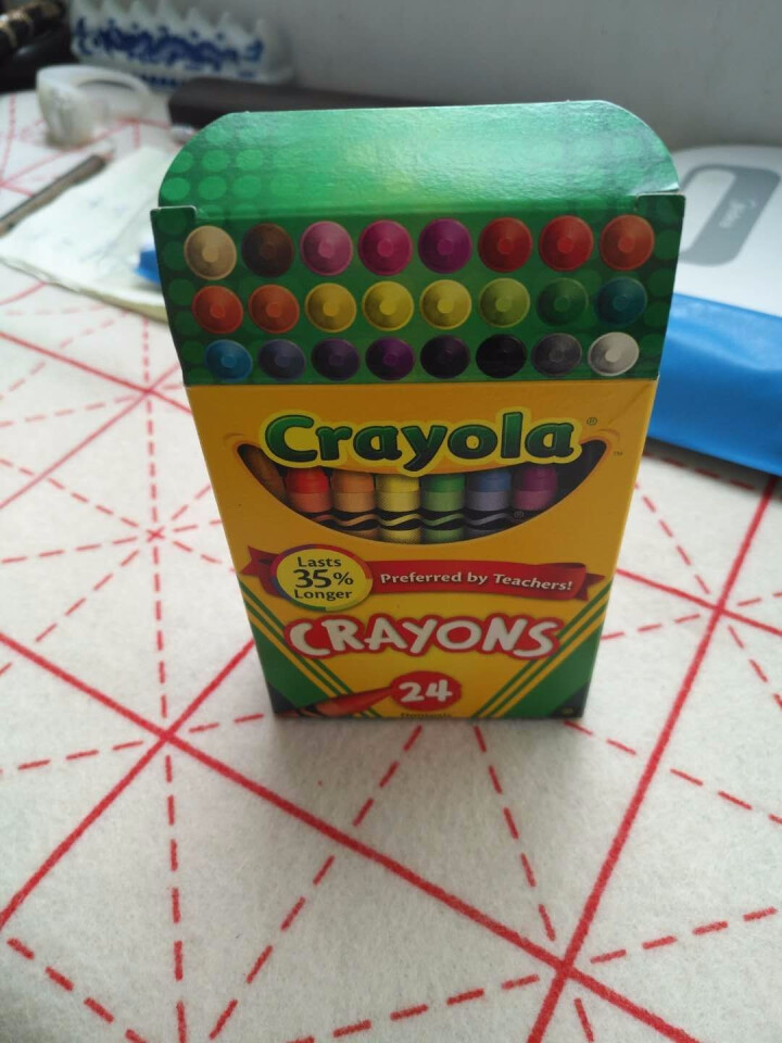 美国绘儿乐Crayola 儿童绘画 画笔工具 彩色蜡笔套装 学生绘画练习 24色标准蜡笔52,第2张