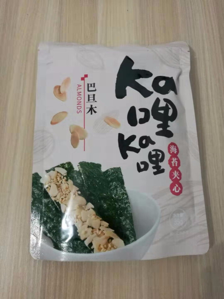 太祖 南瓜子仁坚果海苔芝麻夹心脆35g/袋 儿童辅食休闲零食 巴旦木仁夹心海苔脆怎么样，好用吗，口碑，心得，评价，试用报告,第2张