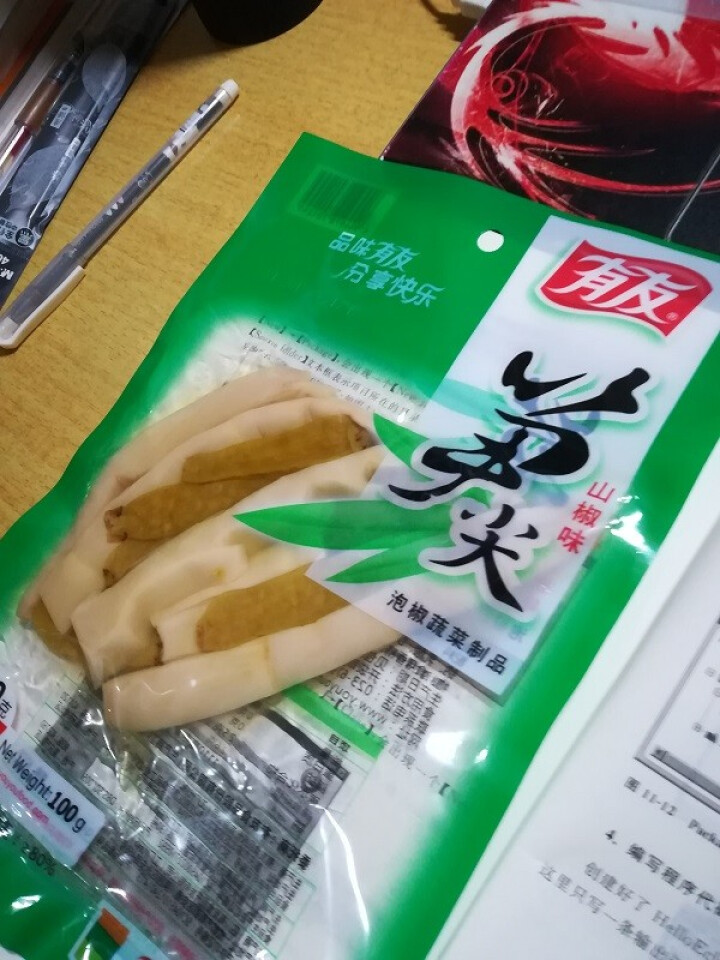 有友 泡椒凤爪泡椒味休闲零食 山椒味笋尖100g怎么样，好用吗，口碑，心得，评价，试用报告,第4张