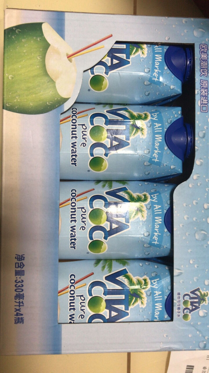 唯他可可（Vita Coco）天然椰子水进口NFC果汁饮料330ml*4瓶怎么样，好用吗，口碑，心得，评价，试用报告,第2张