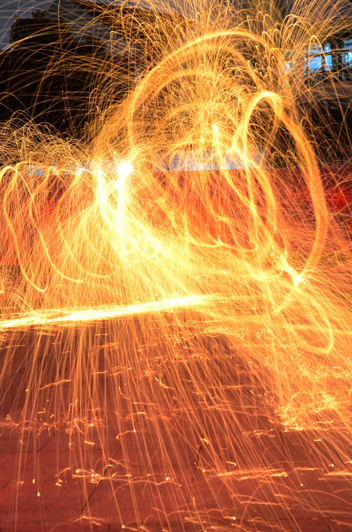 钢丝棉烟花烟火光绘摄影道具闪亮拍摄照创意婚纱冷烟花甩焰铁棉花