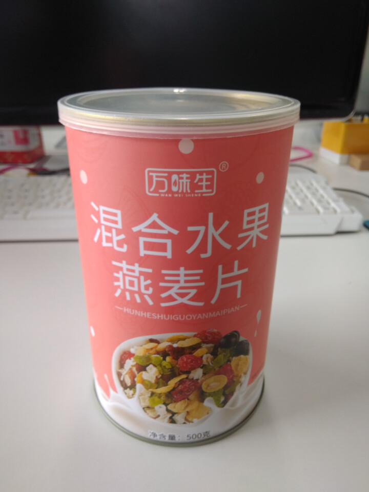 万味生坚果燕麦片500g/罐 即食冲饮谷物脱脂早餐食品水果麦片 混合水果燕麦片怎么样，好用吗，口碑，心得，评价，试用报告,第2张