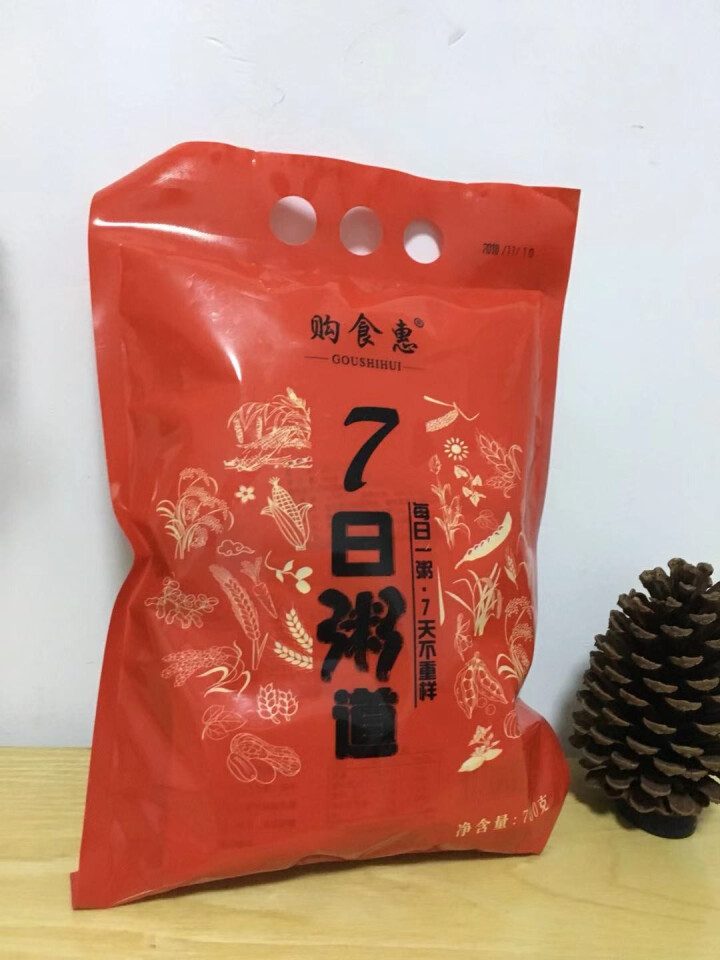 购食惠 7日粥道 五谷杂粮 粥米 7种700g（粥米 粗粮 组合 杂粮 八宝粥原料）怎么样，好用吗，口碑，心得，评价，试用报告,第2张