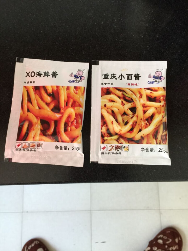 小肥拌饭25g*20袋XO海鲜酱重庆小面酱拌面酱料包小包装香辣麻辣味袋装 25g重庆小面+XO海鲜酱各一袋怎么样，好用吗，口碑，心得，评价，试用报告,第4张