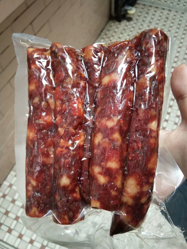 农老九  麻辣香肠贵州黎平特产农家制作烟熏香肠500g怎么样，好用吗，口碑，心得，评价，试用报告,第3张