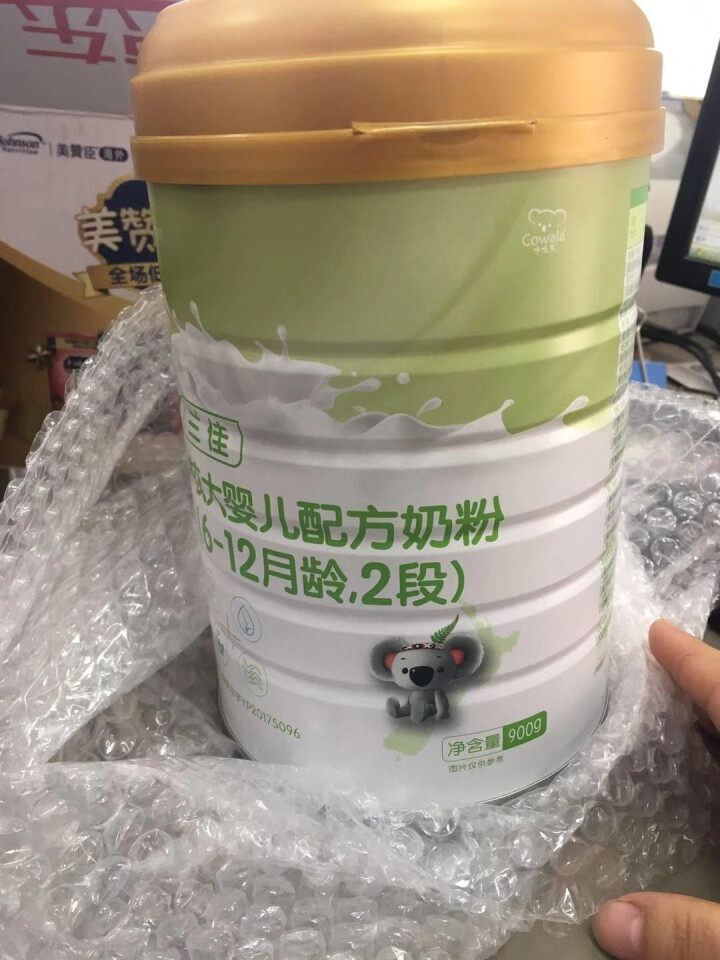 咔哇熊（Cowala）新西兰原罐进口兰佳系列较大婴儿OPO配方奶粉2段900g（6,第2张