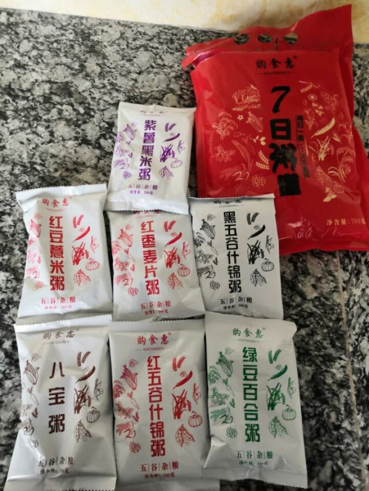 购食惠 7日粥道 五谷杂粮 粥米 7种700g（粥米 粗粮 组合 杂粮 八宝粥原料）怎么样，好用吗，口碑，心得，评价，试用报告,第2张