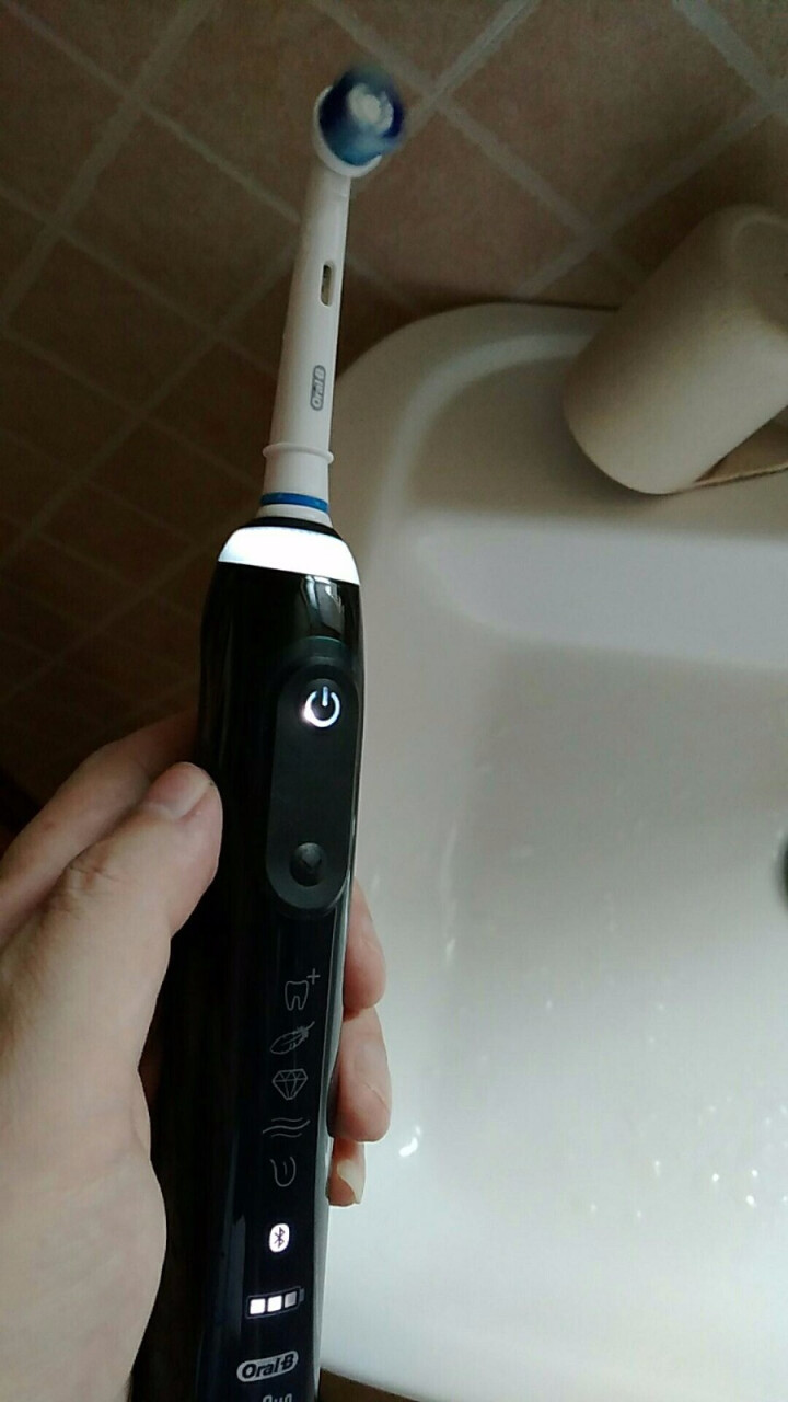 博朗 欧乐B（Oralb）电动牙刷 成人3D声波震动牙刷（自带刷头*5+充电旅行盒）黑色 iBrush9000 Plus怎么样，好用吗，口碑，心得，评价，试用报,第5张