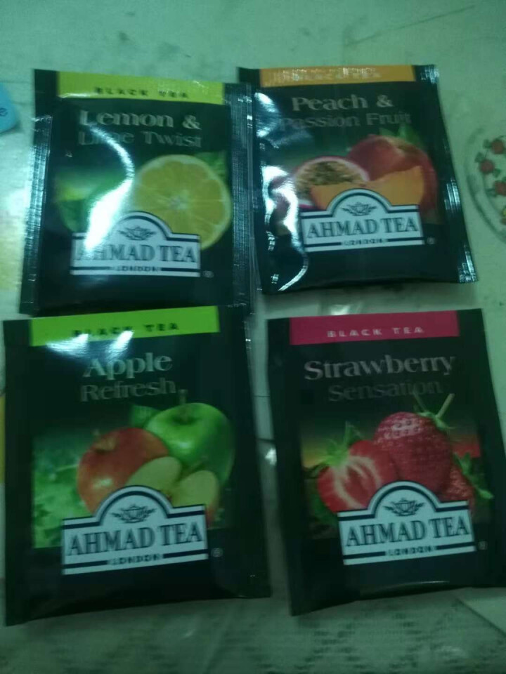 英国亚曼(AHMAD TEA)4种果味红茶组合 苹果百香果柠檬草莓味袋泡红茶 原装进口2g*20包怎么样，好用吗，口碑，心得，评价，试用报告,第4张