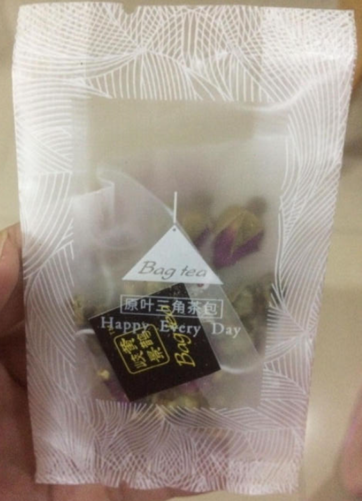 岐黄景鹊 茶叶花草茶 玫瑰荷叶茶包瘦肚子减脂独立三角袋泡茶包 64g 玫瑰荷叶茶试用装（1袋）怎么样，好用吗，口碑，心得，评价，试用报告,第3张