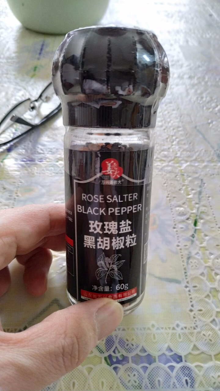 姜老大海盐玫瑰盐黑胡椒粒 研磨瓶装西餐牛排意面调味撒料60g怎么样，好用吗，口碑，心得，评价，试用报告,第2张