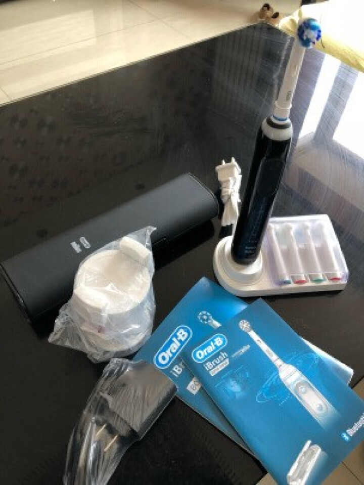 博朗 欧乐B（Oralb）电动牙刷 成人3D声波震动牙刷（自带刷头*5+充电旅行盒）黑色 iBrush9000 Plus怎么样，好用吗，口碑，心得，评价，试用报,第3张