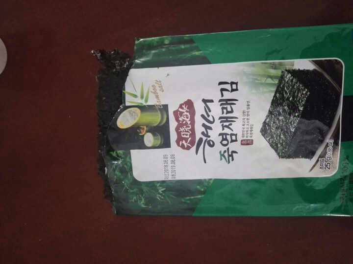 韩国进口 天晓海女海苔 儿童辅食拌饭海苔脆片休闲零食大片装25g 竹盐味怎么样，好用吗，口碑，心得，评价，试用报告,第4张