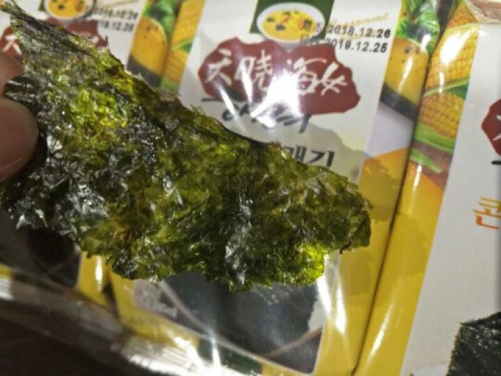 韩国进口 天晓海女海苔 火鸡味海苔脆片儿童即食休闲零食12g 玉米款4g*3包(黄色)怎么样，好用吗，口碑，心得，评价，试用报告,第2张